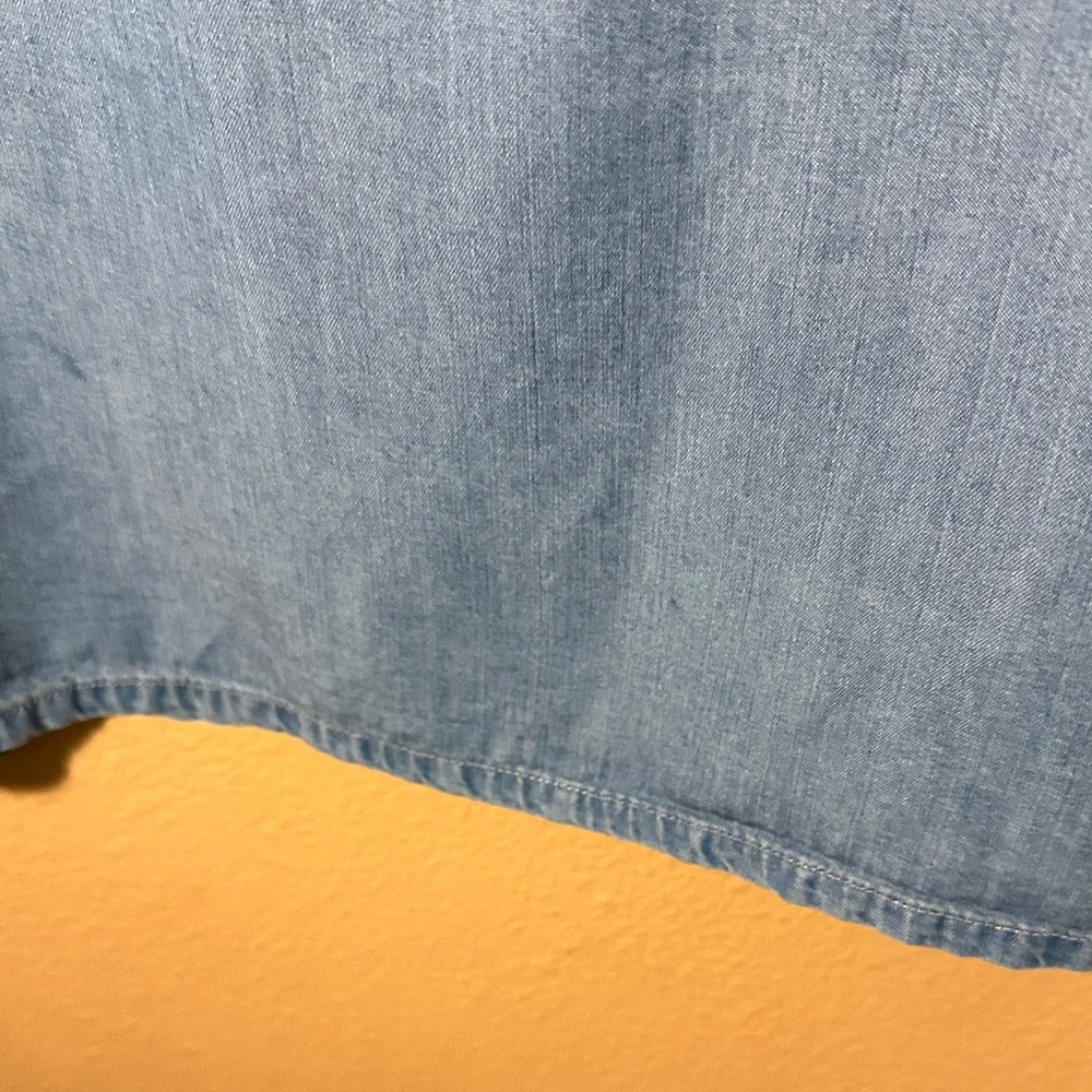 Zara Blue Long Sleeve Denim Dress - Picture 7 of 9